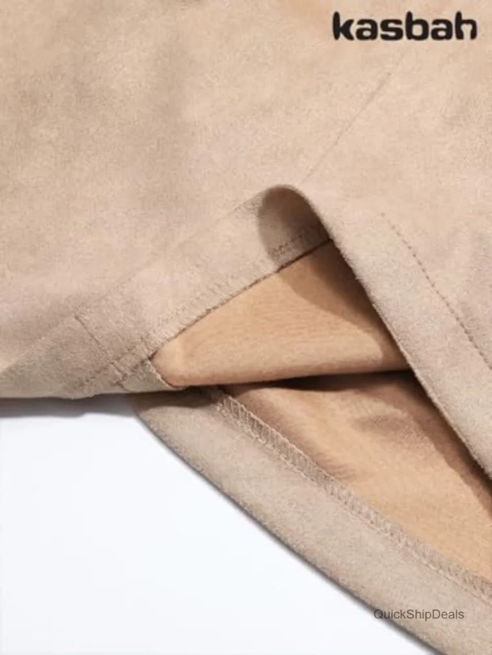 Faux Suede Ruched Wrap High Waisted Mini Skirt with Side Tie